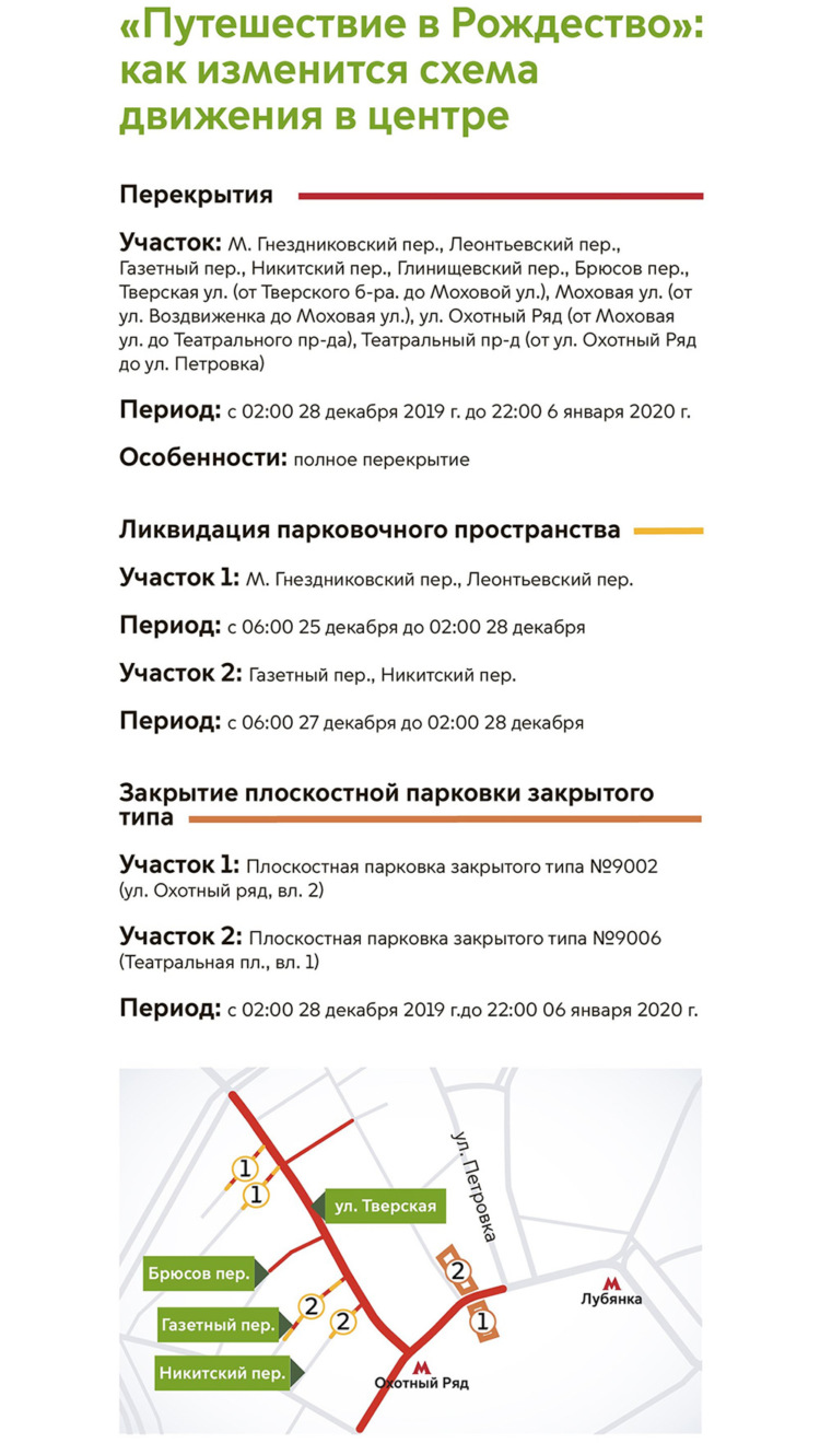 Какие улицы Москвы перекроют на новогодние праздники? Какие улицы Москвы перекроют на новогодние праздники?